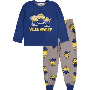 Marineblauwe warme pyjama met lange broek van Minions