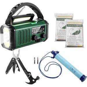 Noodpakket Comfort - Overheid - Oorlog - Noodradio - Lifestraw - Multitool - Nooddeken - Alles voor Elke Noodsituatie