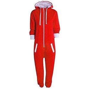 Effen Jumpsuit voor Jongens met Capuchon (11-12 jaar) - Rood