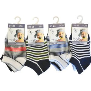 Baby sokjes jongens fantasie - maat 21/23 - 12 paar - 90% KATOEN - Naadloos