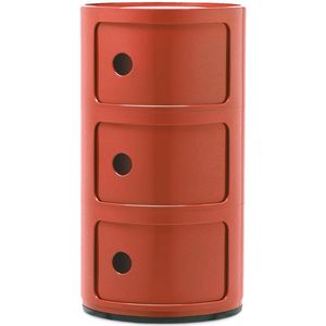 Kartell Componibili Kast Nachtkastje Large (3 Comp.) Ø32 Oranje