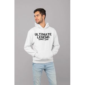 1990 Jaar Wit Hoodie heren - Maat S - Ultimate Legend - Verjaardag Cadeau Mannen - Limited Edition