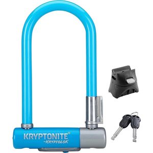 Kryptonite KryptoLok Mini-7 Beugelslot Fiets – ART-2 Slot – Beugelslot Elektrische Fiets – 17,8x8,2 cm – Staal – Lichtblauw