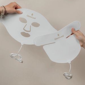 GlowLED - 2.0 - Lichttherapie - Draadloos - Hals en Decolleté - 7 kleuren LED inclusief NIR