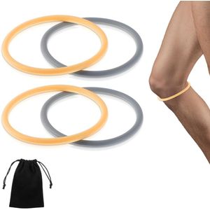 Allecto Plus - Patellapeesbandages 4 stuks voor dames en heren - Antislip kniebandage voor basketbal en hardlopen - Universele maat