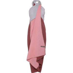 Knit Factory Fay Pareo - XL Sjaal - Sarong - Stranddoek - Strandlaken - Strandjurk voor Dames - Stone Red/Roze - Duurzaam & Milieuvriendelijk - 100% Biologisch katoen