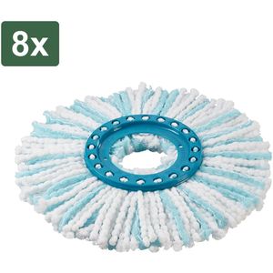 8x Dweil navulling geschikt voor Leifheit Clean Twist Disc Mop - geschikt voor Leifheit Mop - microvezelmop geschikt voor Leifheit Clean Twist Disc Mop-systemen - voor alle vloertypen