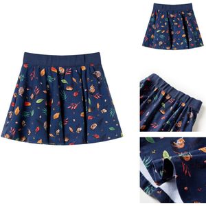 vidaXL Kinderrokje - Kinderrokjes - Kinderkleding - Kinderkled - Kinderrok 116 marineblauw