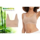 Bamboo Elements Naadloze BH Zonder Beugel - Nude - Uitneembare BH pads - Bralette Dames - Beha - Bamboe - Seamless Ondergoed Dames