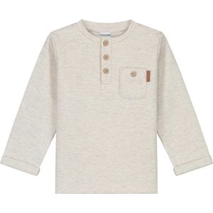 Prénatal baby shirt - Jongens - Mid Ecru Melange - Maat 62