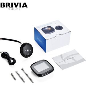 Brivia Deurspion - Intercom - Kijkgat Camera - Deurcamera - Deurbel met Camera - Beveiliging - Met LCD Scherm - 200 Kijkhoek - Infrarood nachtzicht - Automatische Foto''s