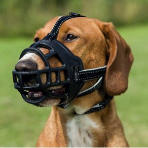 Trixie Muilkorf - Muzzle Flex Silicone - Zwart - Maat L-XL - Snuit Omtrek 35 cm