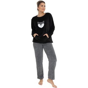 Cocodream dames huispak - fleece - maat XXL - Vos - zwart