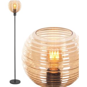 Moderne vloerlamp Fantasy Globe amber 1-lichts rond