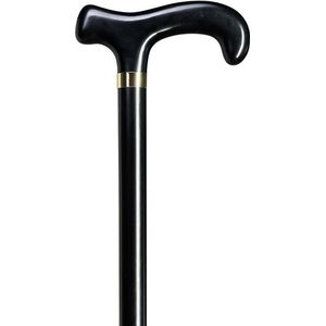 Gastrock - Goliath - Houten Wandelstok - Zwart - 113 cm - Derby Handvat