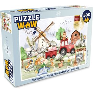 Puzzel Boerderij - Trekker - Kinderen - Dieren - Legpuzzel - Puzzel 500 stukjes