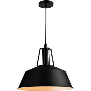 QUVIO Hanglamp industrieel / Plafondlamp / Sfeerlamp / Leeslamp / Eettafellamp / Verlichting / Slaapkamer lamp / Slaapkamer verlichting / Keukenverlichting / Keukenlamp - Strak aflopende kap - Diameter 40 cm