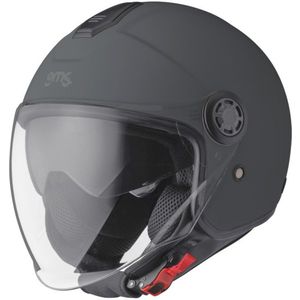 Jethelm - Zwart - Polycarbonaat - Met Krasbestendig Vizier