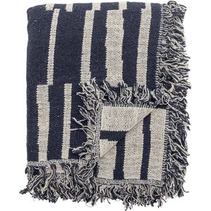 Bloomingville Frankie Plaid - Blauw - Gerecycled Katoen