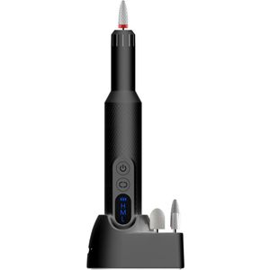 Nagelfrees - Elektrische Nagelvijl Draadloze - Voor Acryl-, Gel- en Natuurlijke Nagels - Elektrische Nagelfrees - USB-Oplaadbaar - 18000 RPM - 3 Snelheden Instelbaar - Met LED-Display - Nagelboor voor Beginners en Professionele - Zwart