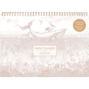 Pimpelmees - Family Planner 2025-2026 - Warm Nude - 18 Maanden - Voor 6 Personen