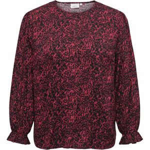ONLY CARMAKOMA CARSCARLETT O-NECK TOP AOP Dames Blouse - Maat 46