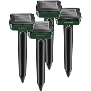 Vulpes Goods® Verjager - Mollenverjager - 4 stuks - Muizenverjager - Mollenbestrijding - Werkt op zonne-energie - Waterdicht - Diervriendelijk - Strakke tuin, gazon of perceel!