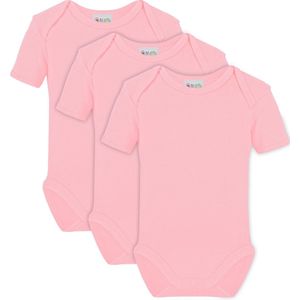 Link Kidswear Meisjes Rompertje GOTS - Baby Roze - Maat 62/68