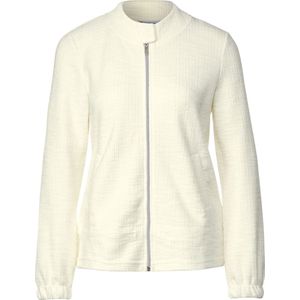 Street One structure jacket with zipper - Dames Vest - off white - Maat 44