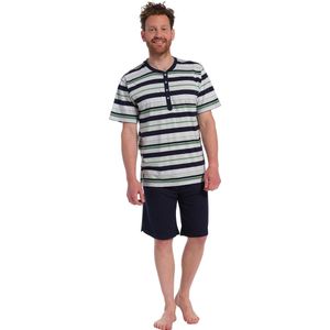 Pastunette heren shortama - Green stripe - L