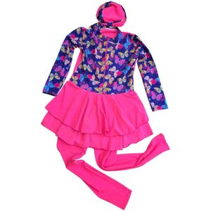 Meisjes Burkini, Boerkini, Rose-vlinders 8 jaar