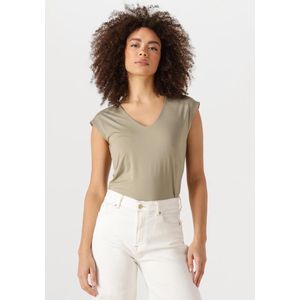 Rosemunde Billie Capsleeve V-neck Tops & T-shirts Dames - Groen - Maat 42