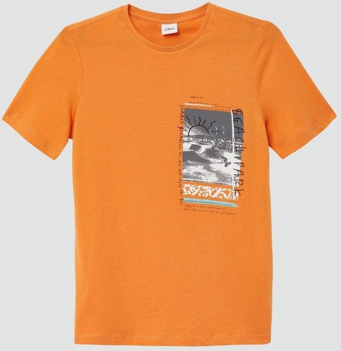 T-shirt - Regular-fit - Katoenen Jersey - Met Print - Korte Mouwen