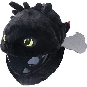 Toothless Helmhoes - Motor - Scooter - Fiets - Universeel - Accessoire - Grappige hoes