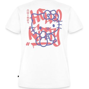 Hello Kitty Met Graffiti-Stijl Lettertype Premium T Shirt Dames