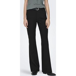 Only - Onltravel MW Flared Pant TLR - Broek - Zwart - Nylon - Middelhoge Taille