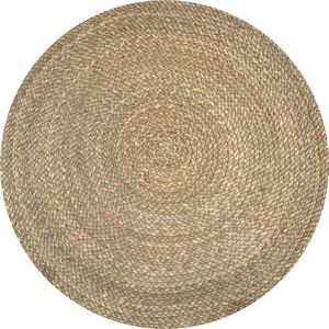 Fine Asianliving Oosters Vloerkleed Handgemaakt Naturel Lisdodde Dia.120cm