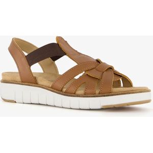 Hush Puppies leren dames sandalen cognac - Maat 40 - Uitneembare zool