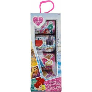 Disney Prinsessen Stickerbox - Multicolor - Stickers - Kunststof - 4 Rollen - 3+
