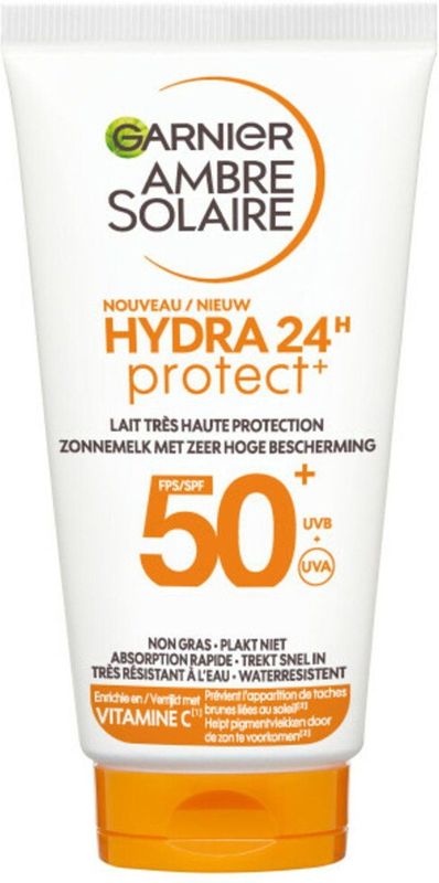 Garnier Ambre Solaire Hydra 24 Zonnebrandmelk SPF 50+ - 3 x 50 ml - Voordeelverpakking