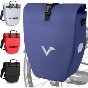 Grote en waterdichte bagagedragertas, inhoud 20 liter, fietstas voor bagagedrager met reflectoren