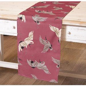 Tafelloper Alexandra House Living Roze Textiel 33 x 180 cm Katoen Reiger