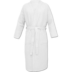 Luvetrex ® Piqué badjas reisbadjas 100% katoen dames en heren kamerjas kimono sauna badjas reiskamerjas piquee wafel piqué dames heren