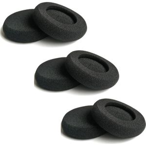 Somstyle 3 Sets Vervangende Oorkussens voor Koptelefoon - Ø 50 MM - Zacht Schuim - Earpads Hoofdtelefoon - Zwart