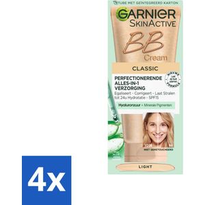 Garnier - SkinActive - BB Cream Classic Light - 5-in-1 Verzorging - 50 ml - Voordeelverpakking - 4 stuks