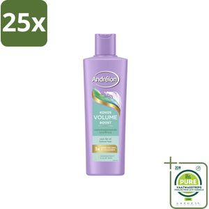 25 x Andrélon – Shampoo – Volume Boost – 250 ml - Grootverpakking - Haar Volume - Kokos Shampoo - Volume Boost - Fijn Haar - Futloos Haar