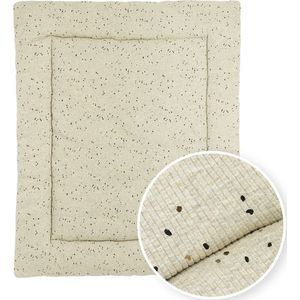 Meyco Baby Rib Mini Spot boxkleed - sand melange - 80x100cm