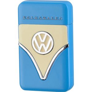 Volkswagen Metaal Aansteker Blauw - Blue Flame - Officieel Gelicentieerd - In Geschenkdoos - Navulbaar