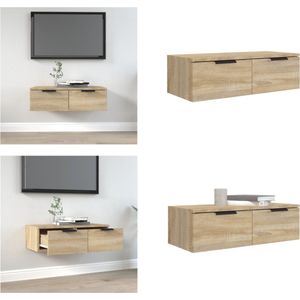 vidaXL Wandkast 68x30x20 cm bewerkt hout sonoma eikenkleurig - Wandkast - Wandkasten - Hangkast - Hangende Kast