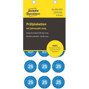 Controle-etiketten 2026, vinyl, groen, 20 mm